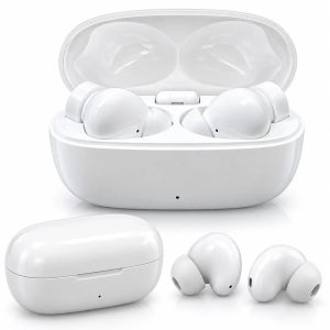 Galaxy Beans TWS Earbuds - White, Smart Touch Control
